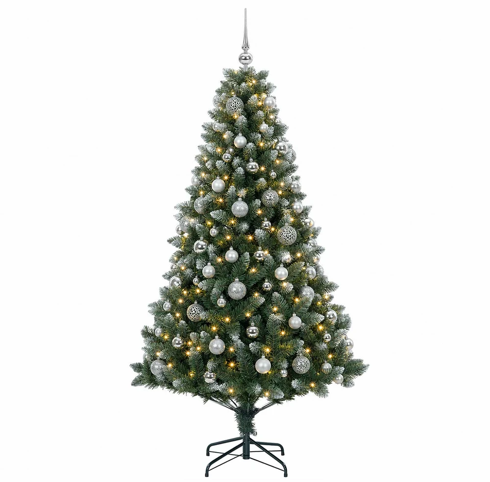 Dirbtinė Kalėdų eglutė su burbulais 210 cm 300 LED Šilta balta