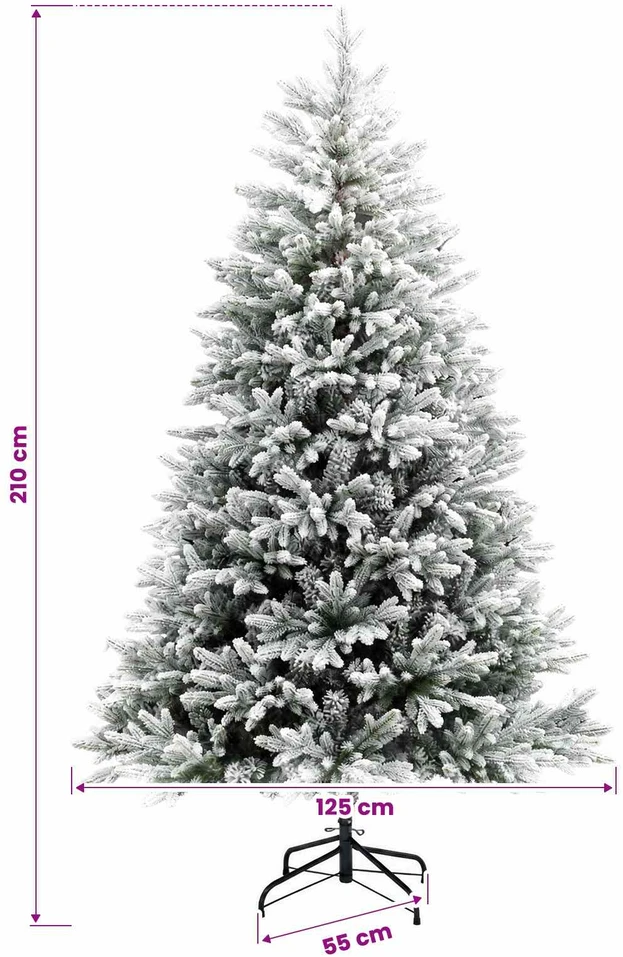 Dirbtinė Kalėdų eglutė su burbulais 210 cm 300 LED Šilta balta