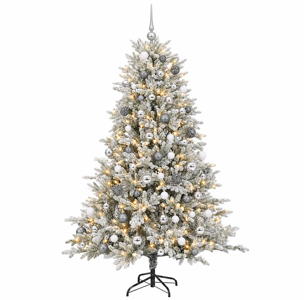 Dirbtinė Kalėdų eglutė su burbulais 210 cm 300 LED Šilta balta