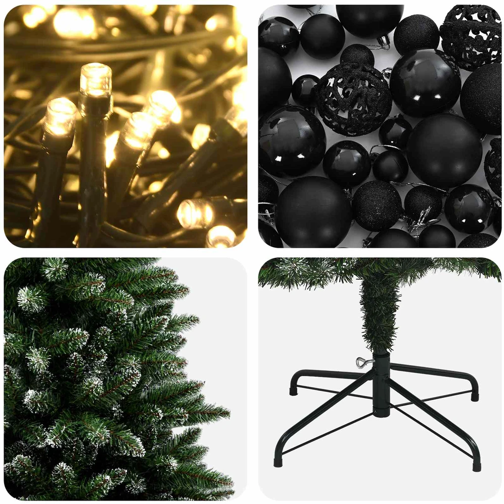 Dirbtinė Kalėdų eglutė su burbulais 210 cm 300 LED Šilta balta