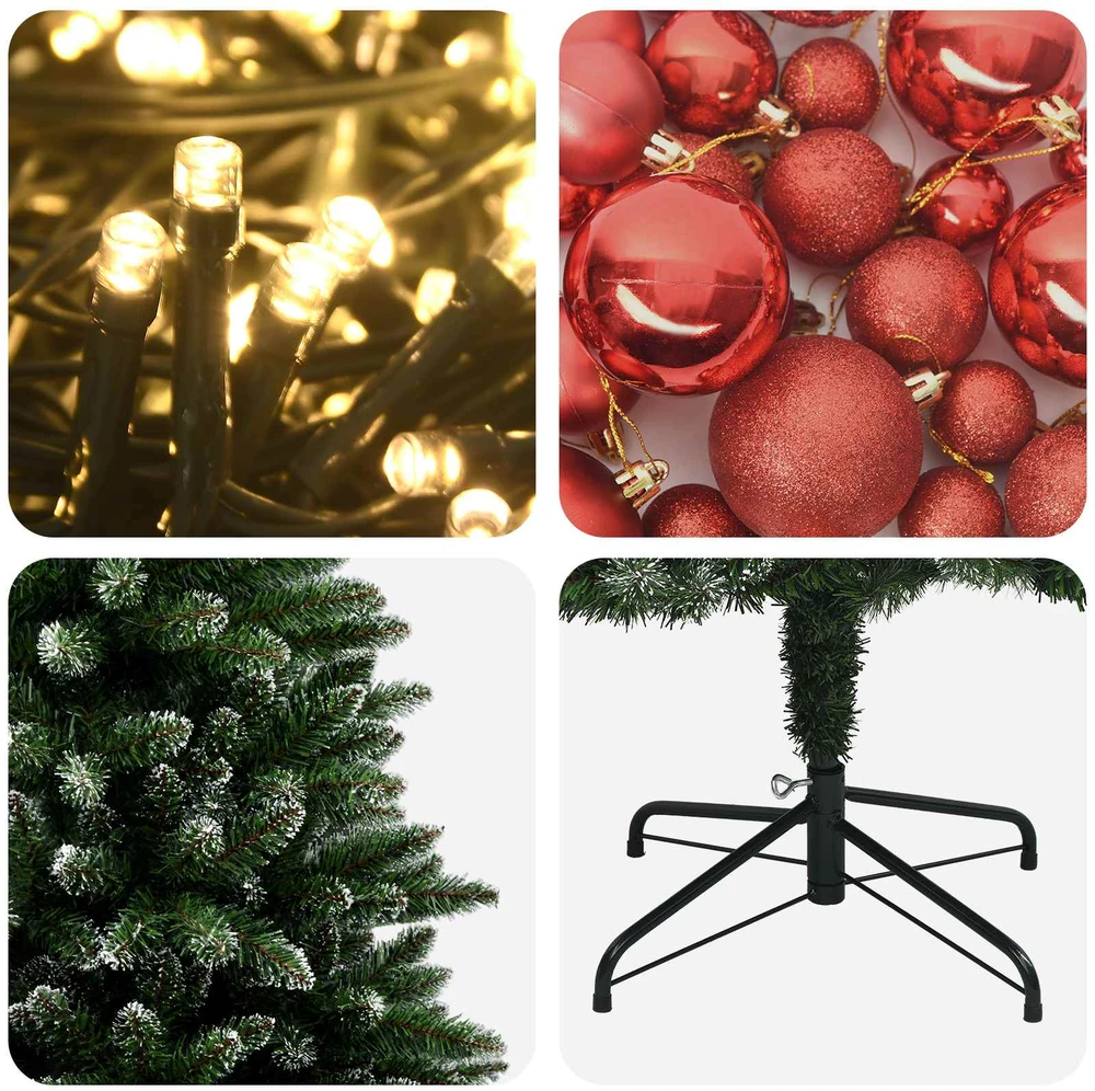 Dirbtinė Kalėdų eglutė su burbulais 210 cm 300 LED Šilta balta