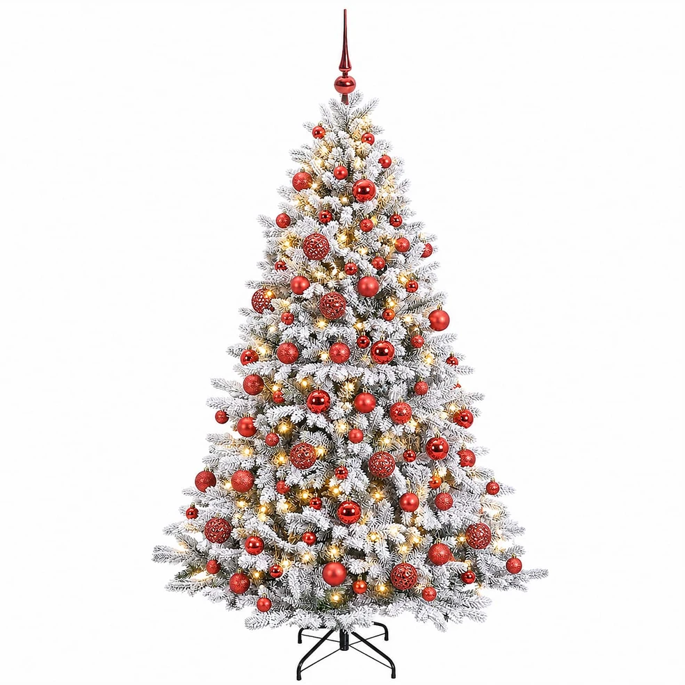 Dirbtinė Kalėdų eglutė su burbulais 210 cm 300 LED Šilta balta