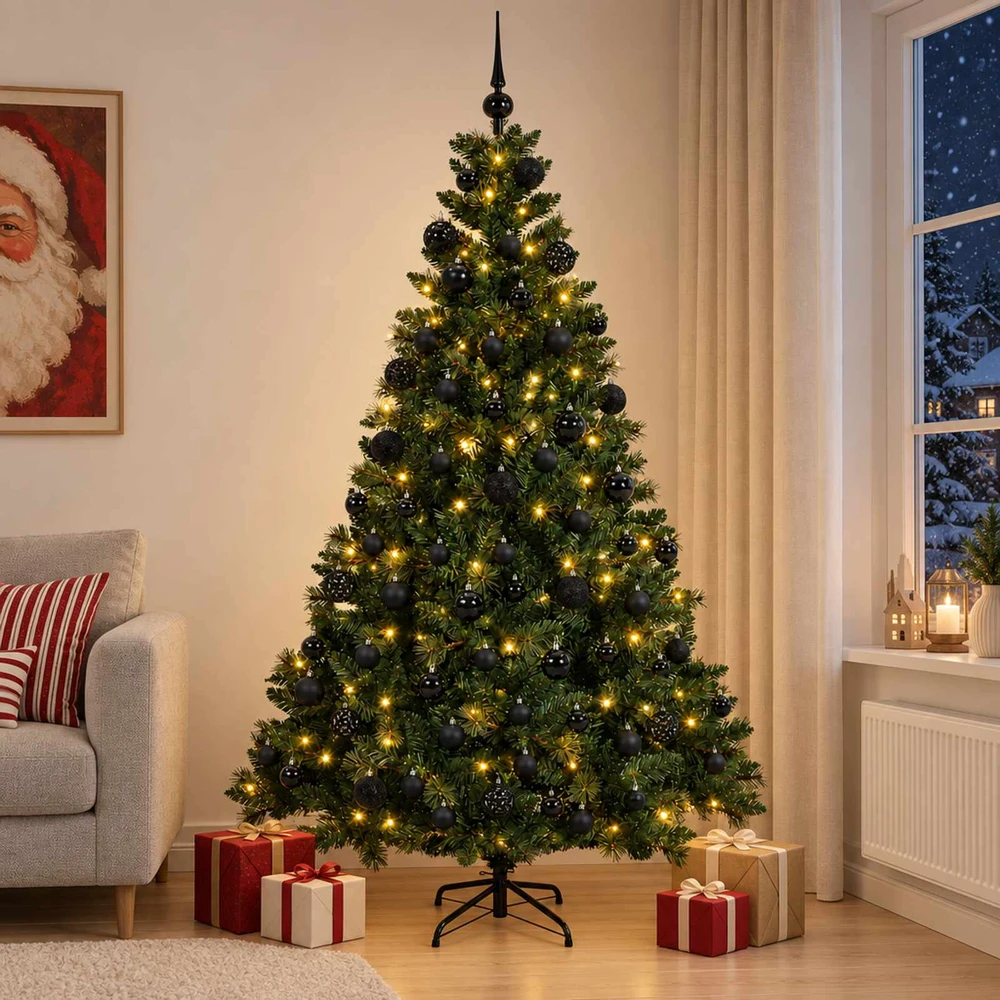 Dirbtinė Kalėdų eglutė su burbulais 240 cm 300 LED Šilta balta