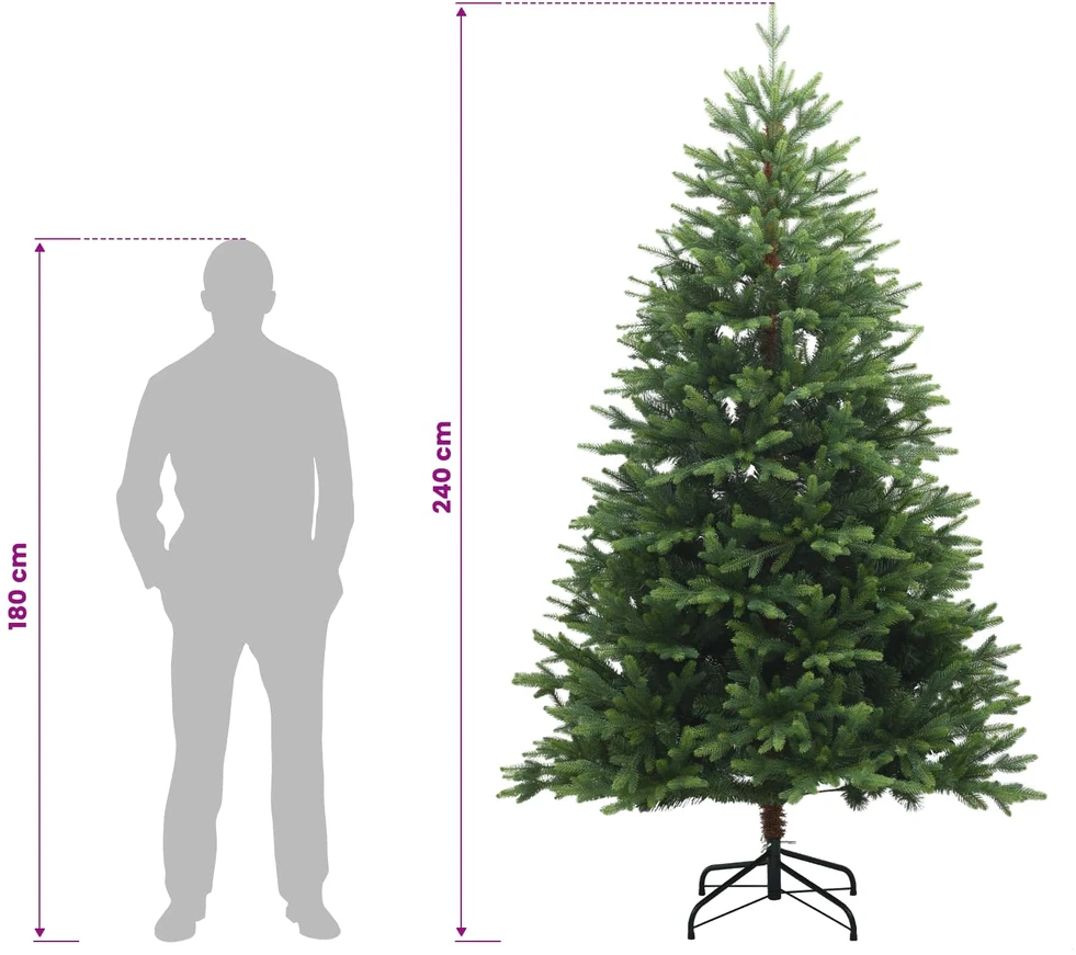 Dirbtinė Kalėdų eglutė su burbulais 240 cm 300 LED Šilta balta