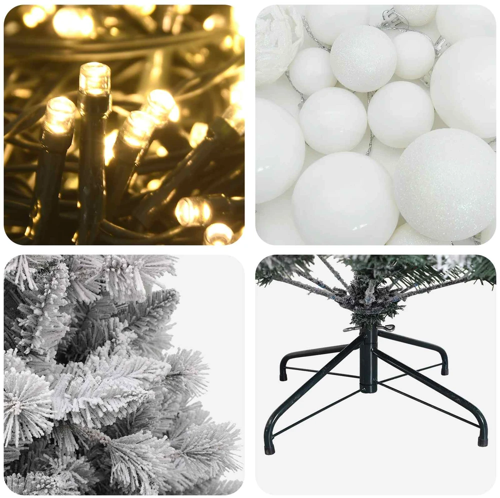Dirbtinė Kalėdų eglutė su burbulais 240 cm 300 LED Šilta balta