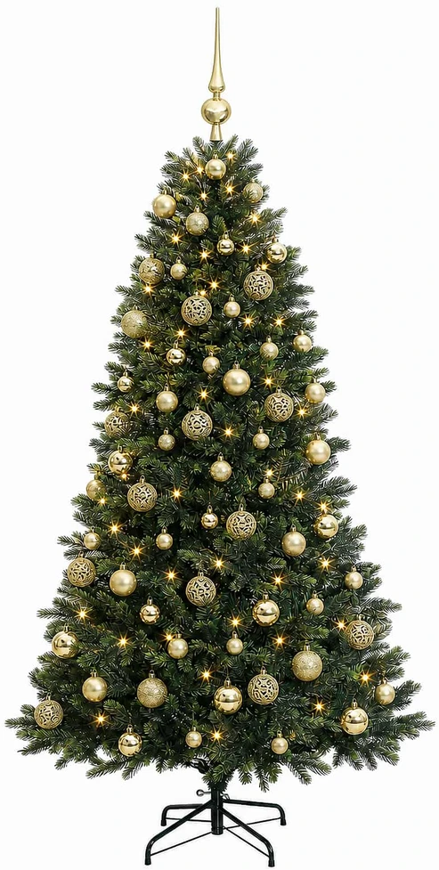 Dirbtinė Kalėdų eglutė su burbulais 240 cm 300 LED Šilta balta