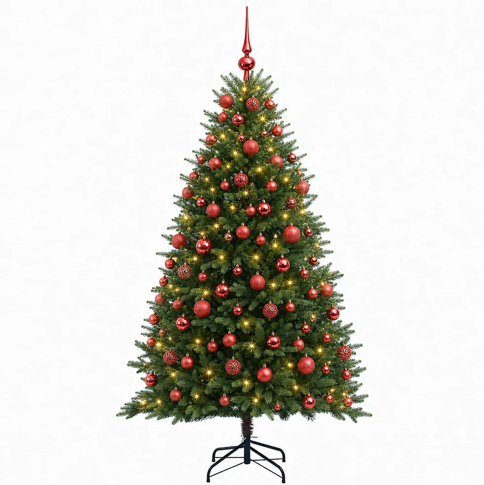 Dirbtinė Kalėdų eglutė su burbulais 240 cm 300 LED Šilta balta