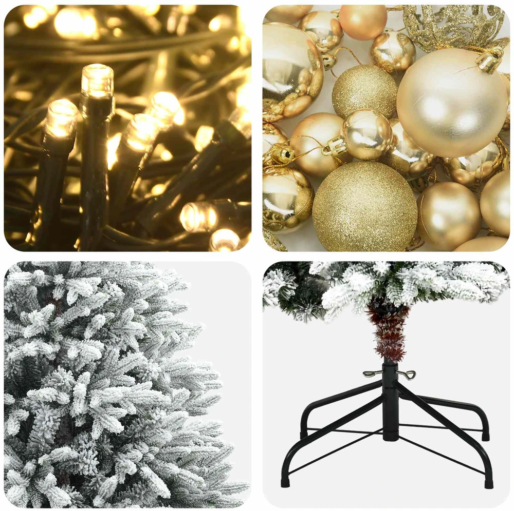 Dirbtinė Kalėdų eglutė su burbulais 240 cm 300 LED Šilta balta