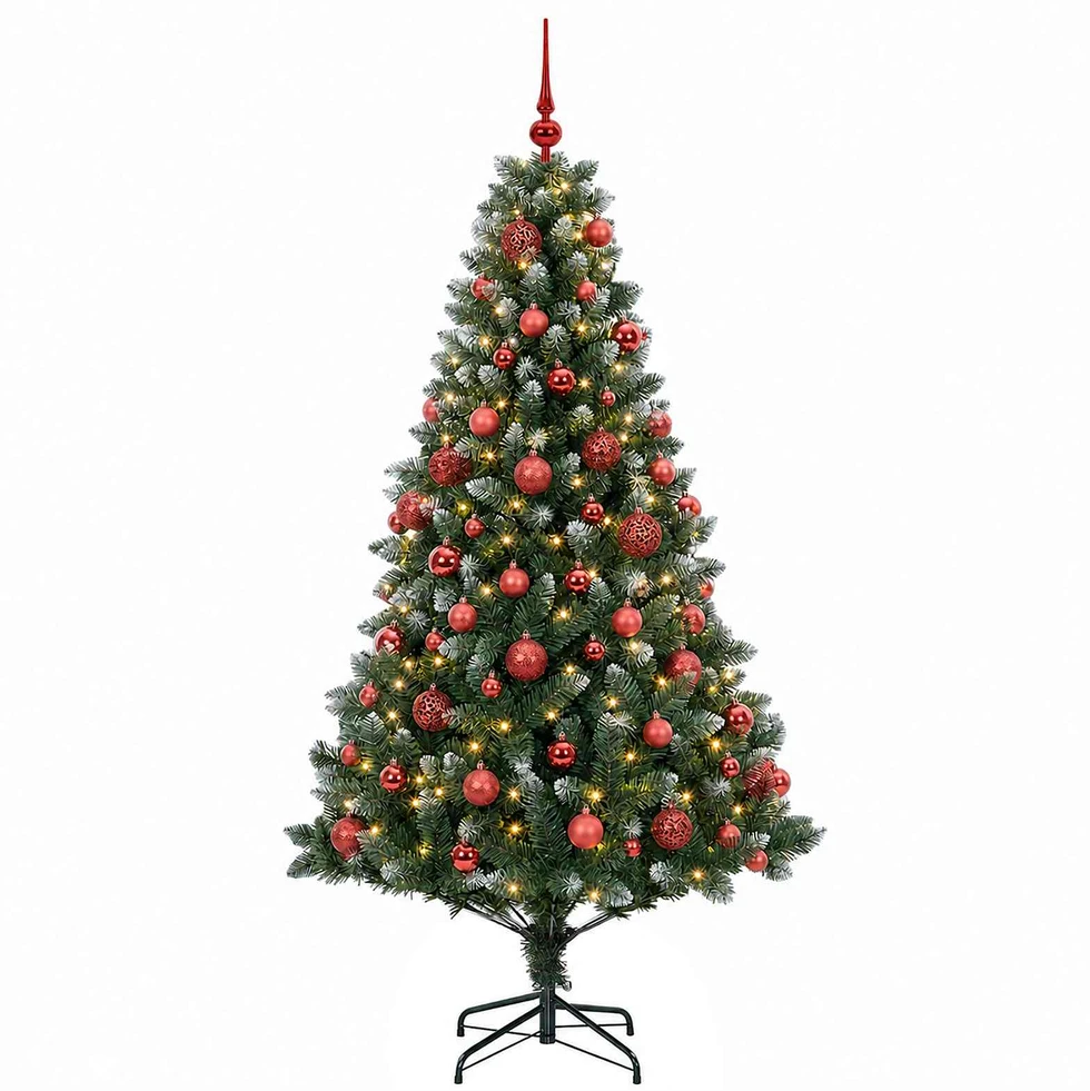 Dirbtinė Kalėdų eglutė su burbulais 240 cm 300 LED Šilta balta