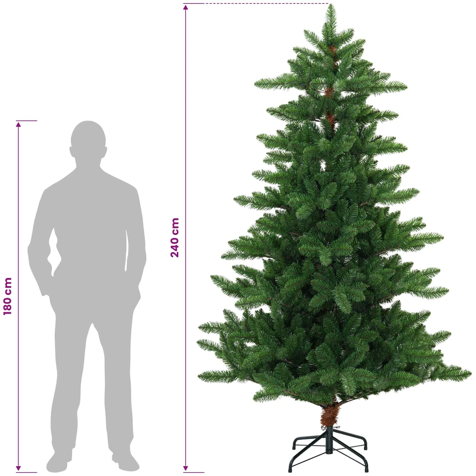 Dirbtinė Kalėdų eglutė su burbulais 240 cm 300 LED Šilta balta