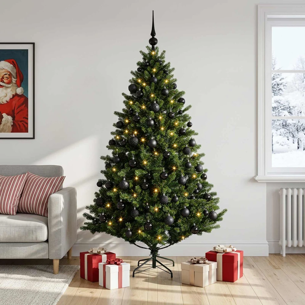 Dirbtinė Kalėdų eglutė su burbulais 240 cm 300 LED Šilta balta