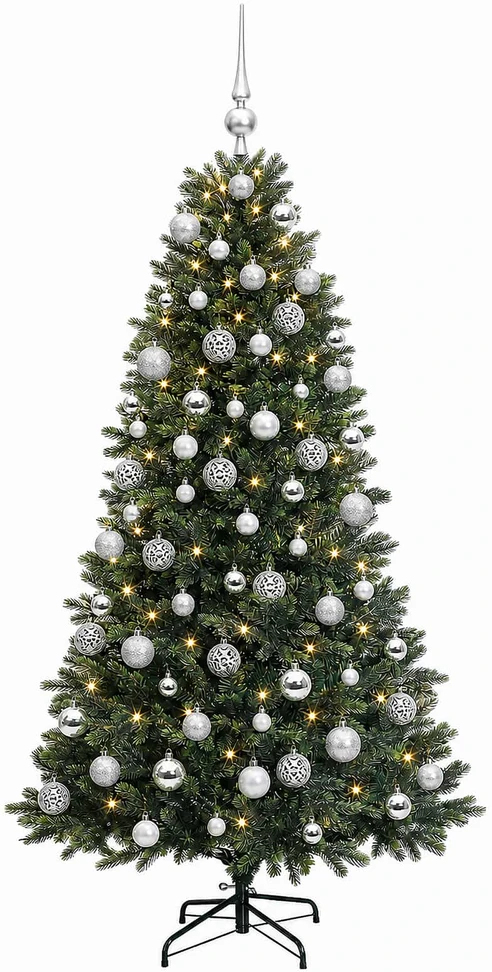 Dirbtinė Kalėdų eglutė su burbulais 240 cm 300 LED Šilta balta