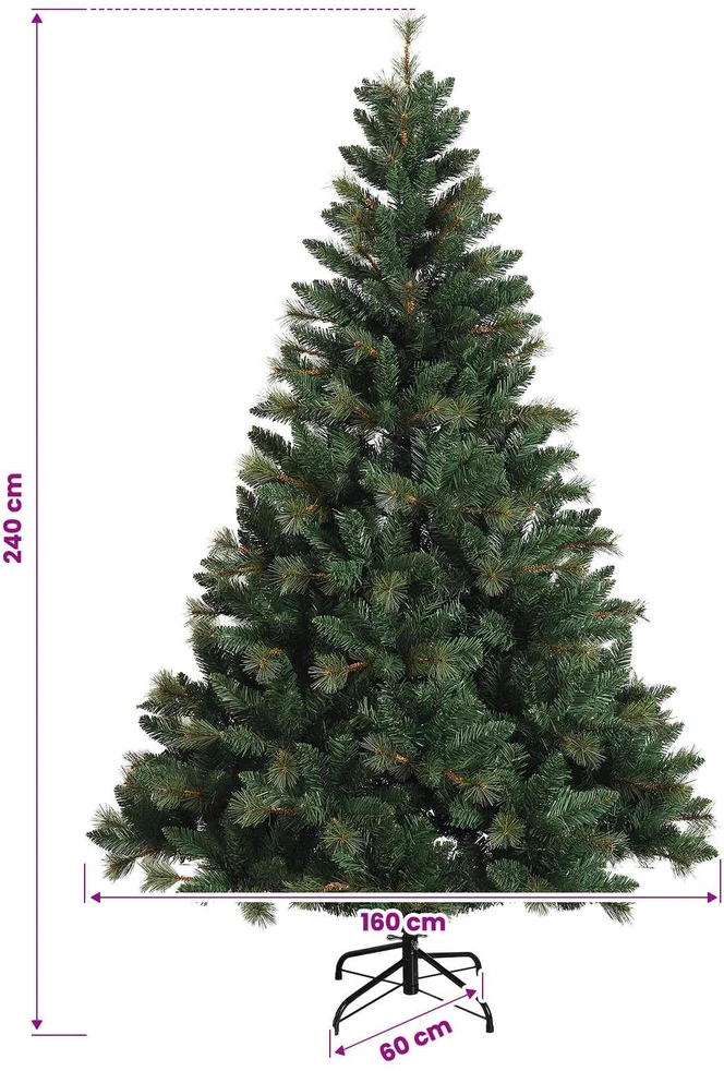 Dirbtinė Kalėdų eglutė su burbulais 240 cm 300 LED Šilta balta