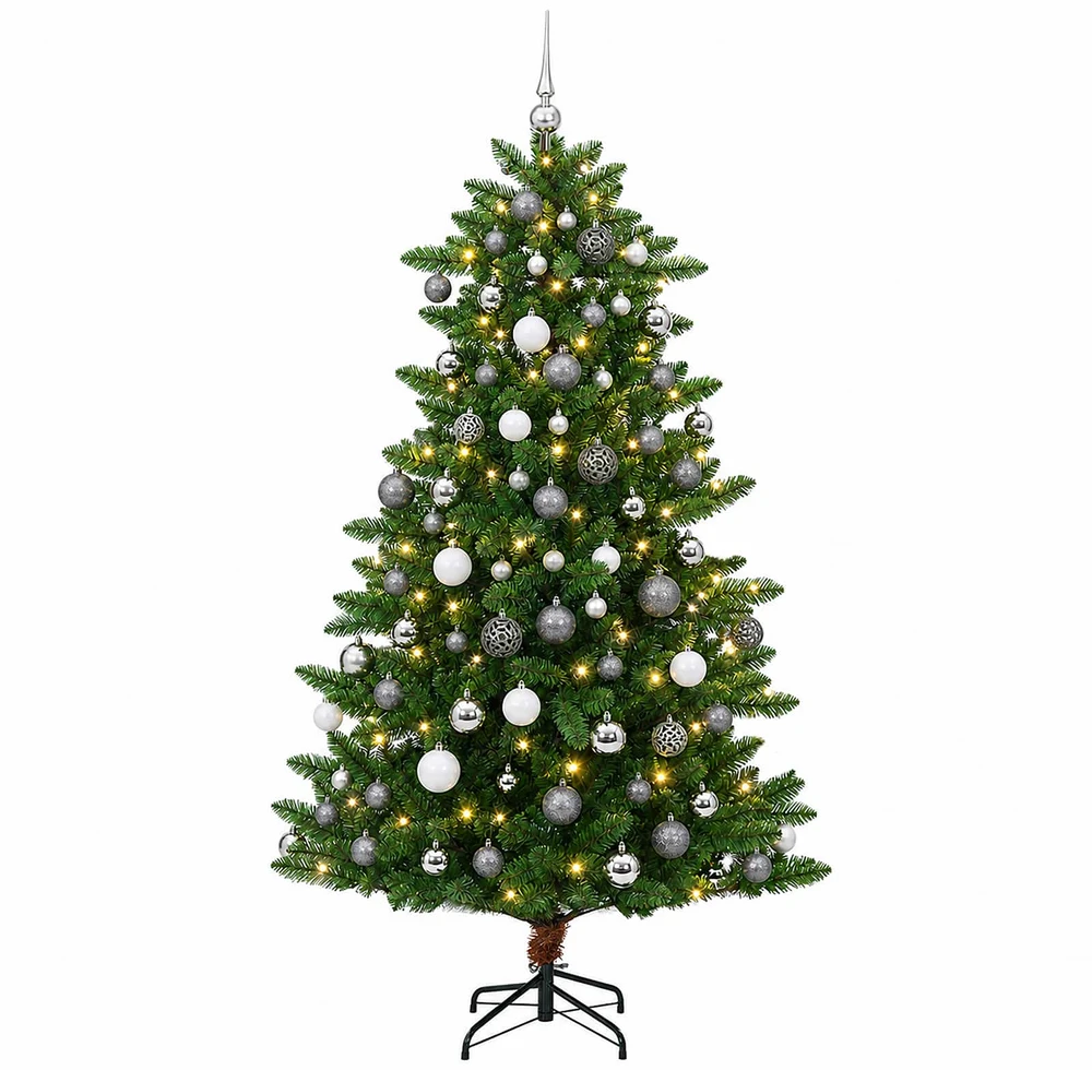 Dirbtinė Kalėdų eglutė su burbulais 240 cm 300 LED Šilta balta