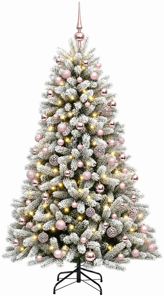 Dirbtinė Kalėdų eglutė su burbulais 240 cm 300 LED Šilta balta