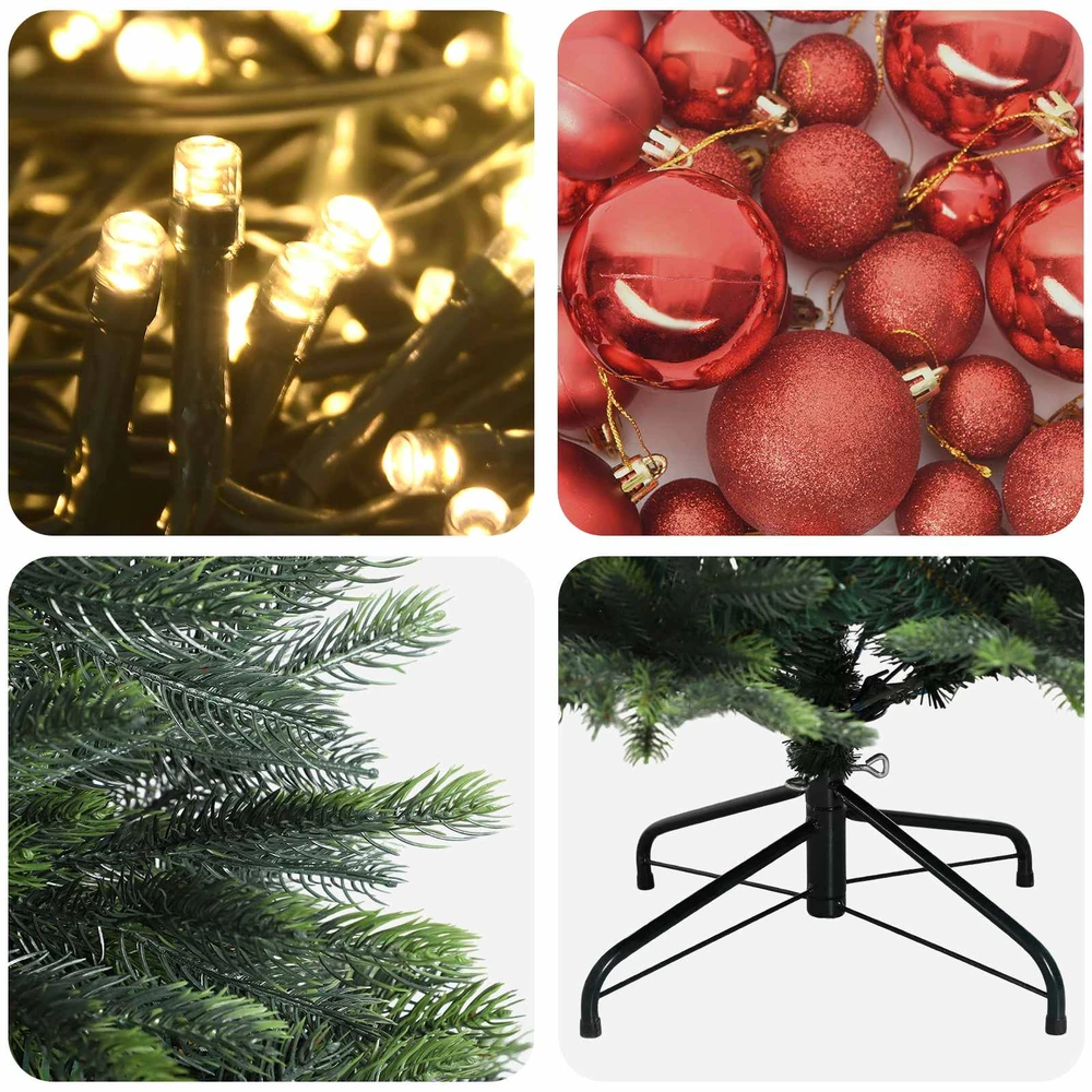 Dirbtinė Kalėdų eglutė su burbulais 240 cm 300 LED Šilta balta