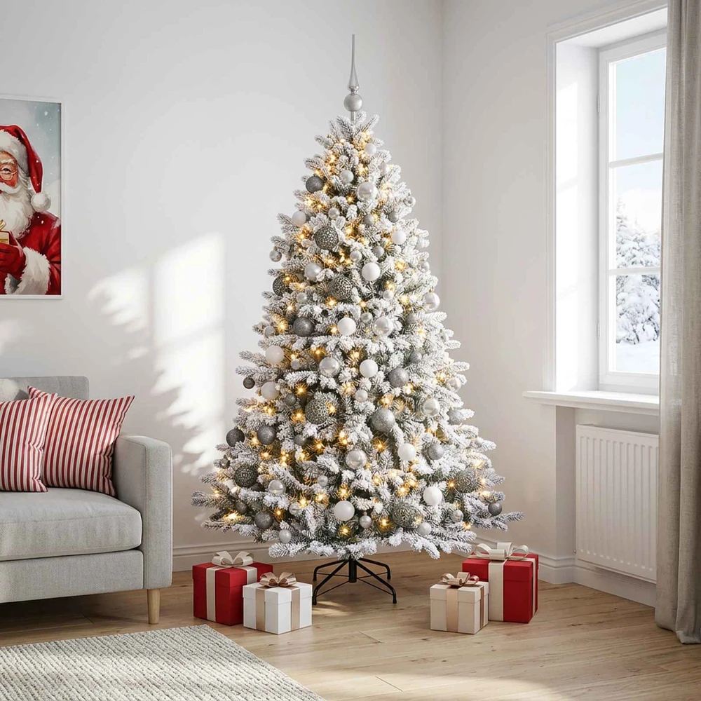 Dirbtinė Kalėdų eglutė su burbulais 240 cm 300 LED Šilta balta