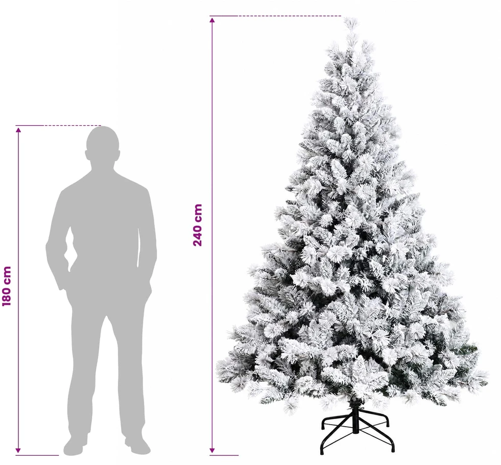 Dirbtinė Kalėdų eglutė su burbulais 240 cm 300 LED Šilta balta