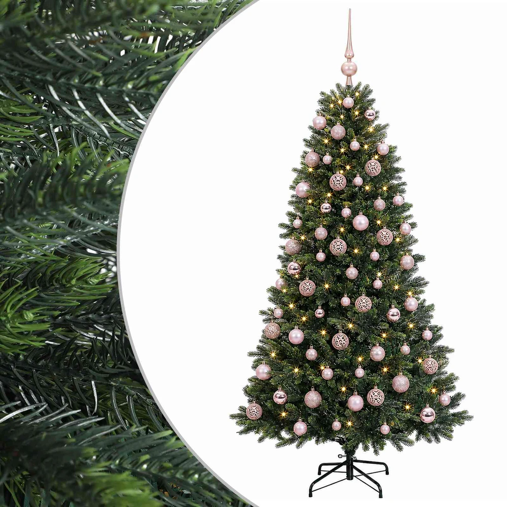 Dirbtinė Kalėdų eglutė su burbulais 240 cm 300 LED Šilta balta