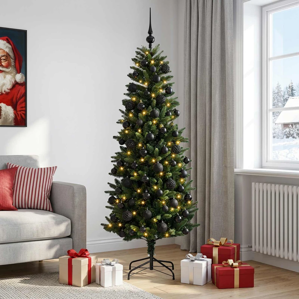 Dirbtinė Kalėdų eglutė su burbulais 240 cm 300 LED Šilta balta