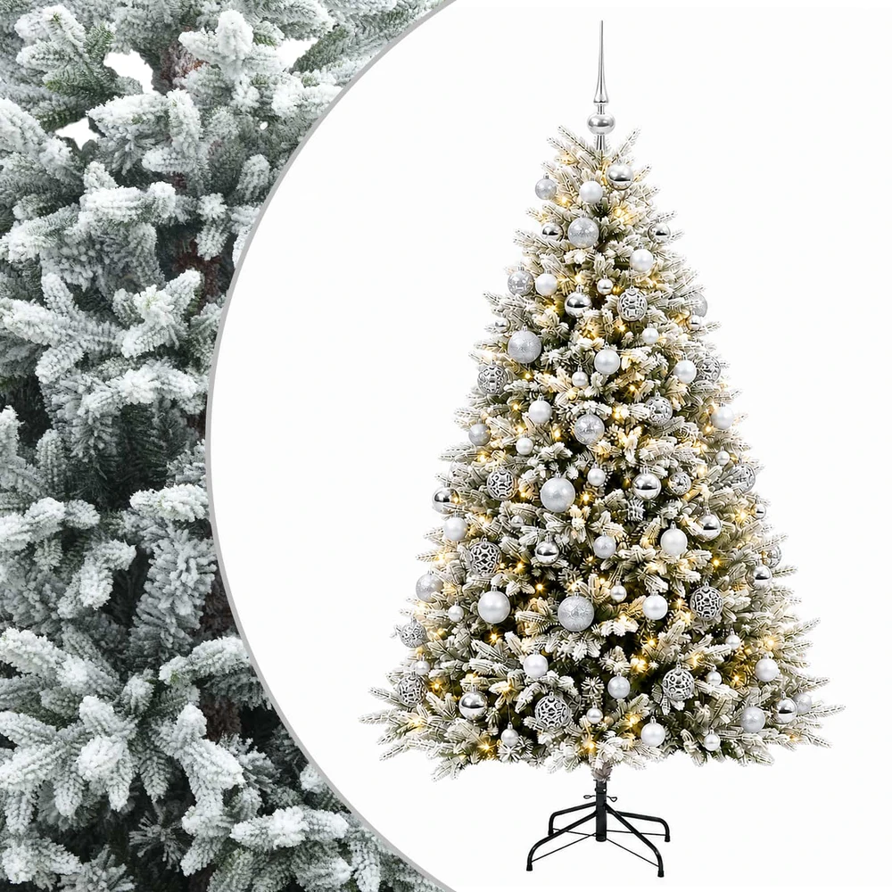 Dirbtinė Kalėdų eglutė su burbulais 240 cm 300 LED Šilta balta
