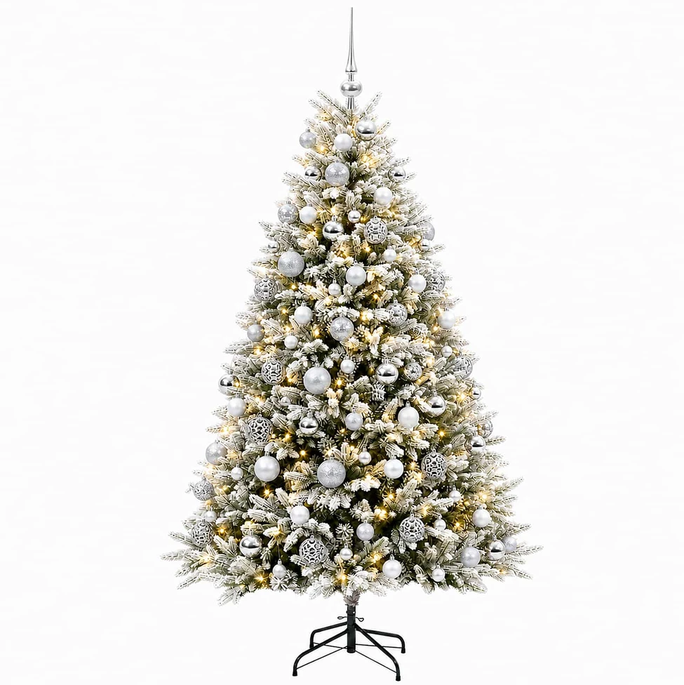 Dirbtinė Kalėdų eglutė su burbulais 240 cm 300 LED Šilta balta