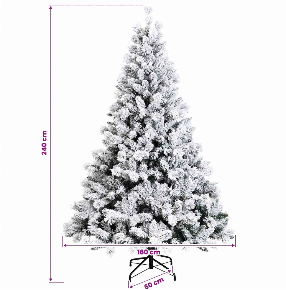 Dirbtinė Kalėdų eglutė su burbulais 240 cm 300 LED Šilta balta