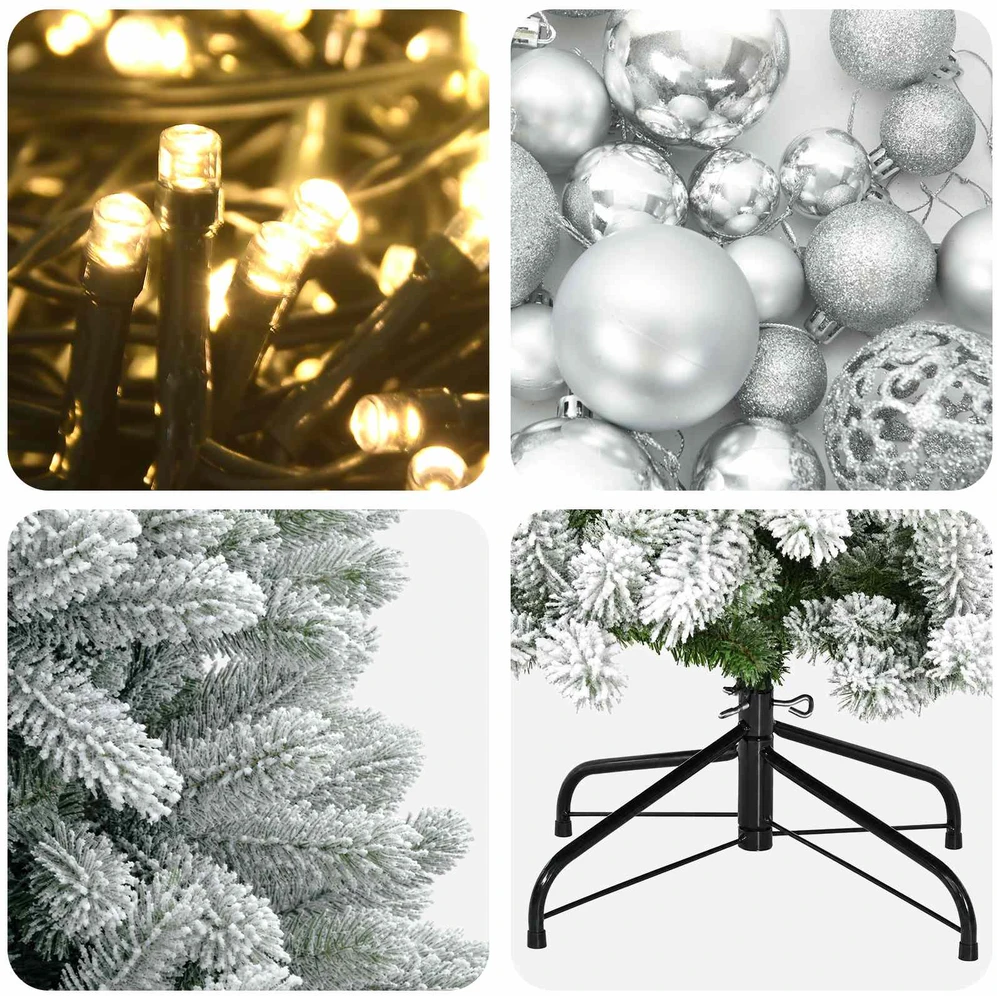 Dirbtinė Kalėdų eglutė su burbulais 240 cm 300 LED Šilta balta
