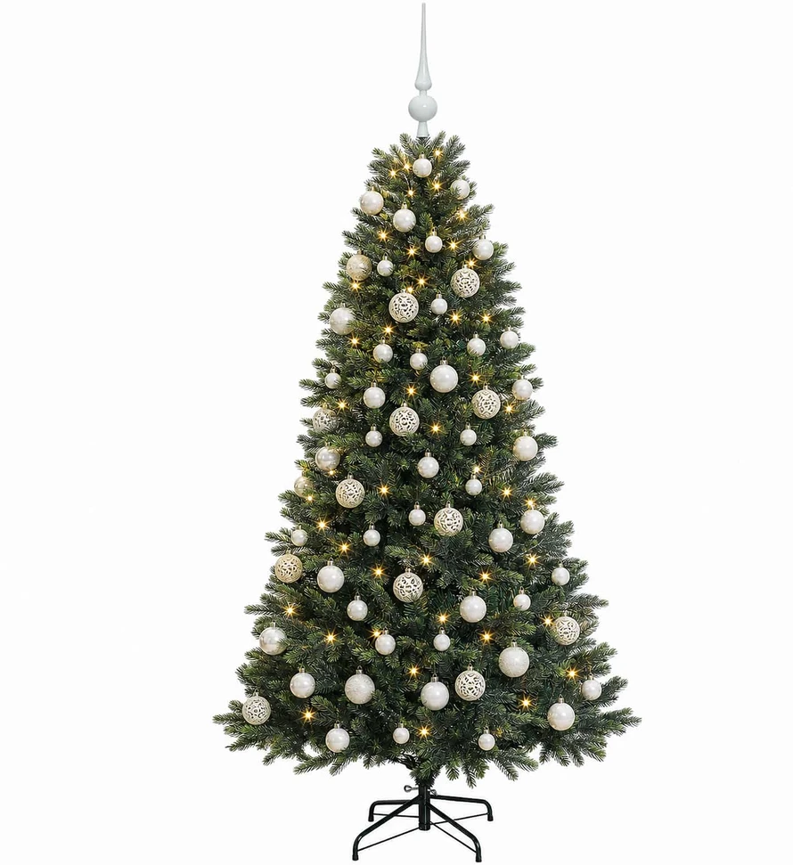 Dirbtinė Kalėdų eglutė su burbulais 240 cm 300 LED Šilta balta