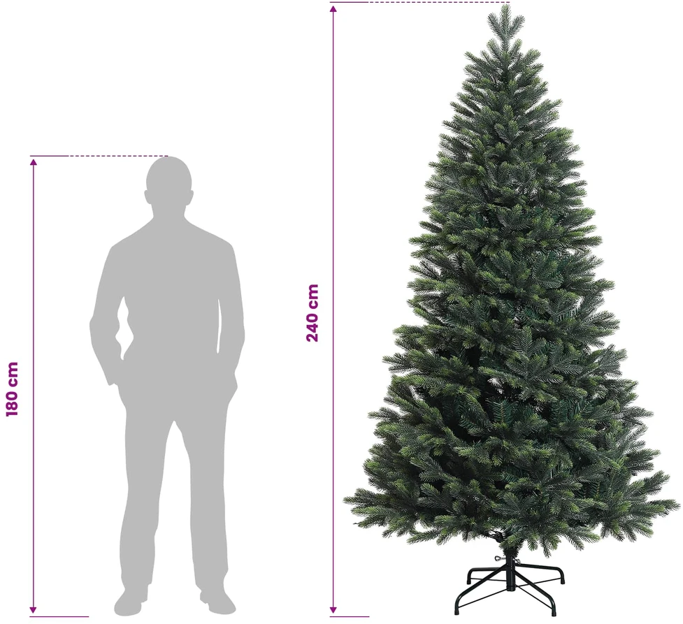 Dirbtinė Kalėdų eglutė su burbulais 240 cm 300 LED Šilta balta