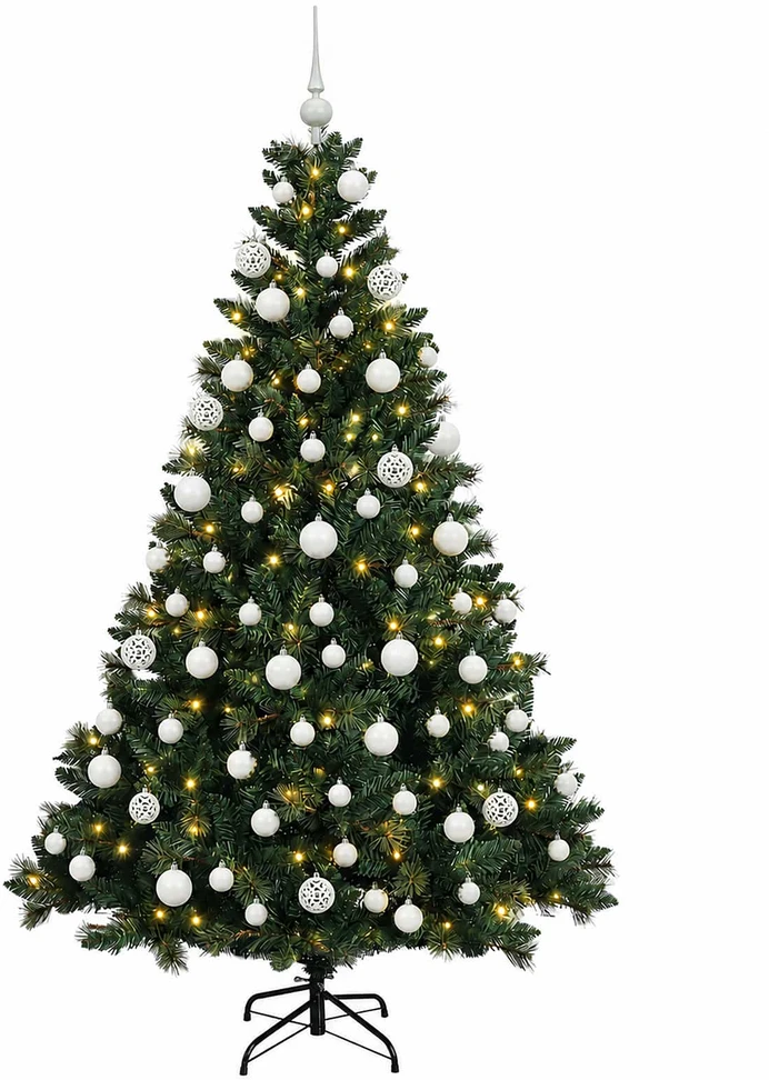 Dirbtinė Kalėdų eglutė su burbulais 240 cm 300 LED Šilta balta