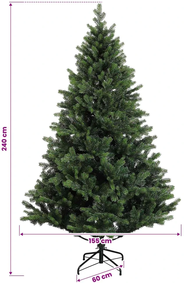 Dirbtinė Kalėdų eglutė su burbulais 240 cm 300 LED Šilta balta