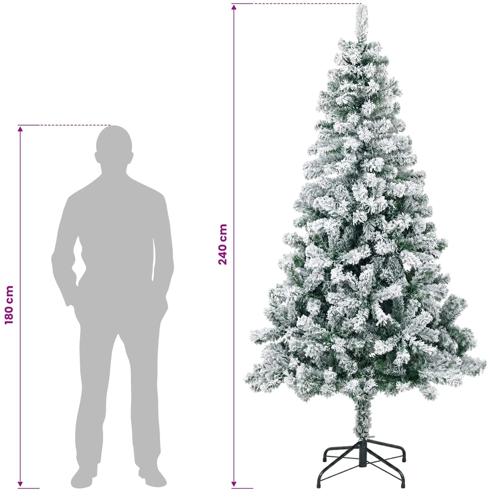 Dirbtinė Kalėdų eglutė su burbulais 240 cm 300 LED Šilta balta