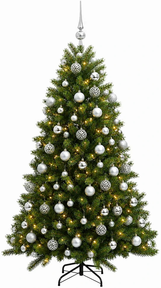 Dirbtinė Kalėdų eglutė su burbulais 240 cm 300 LED Šilta balta