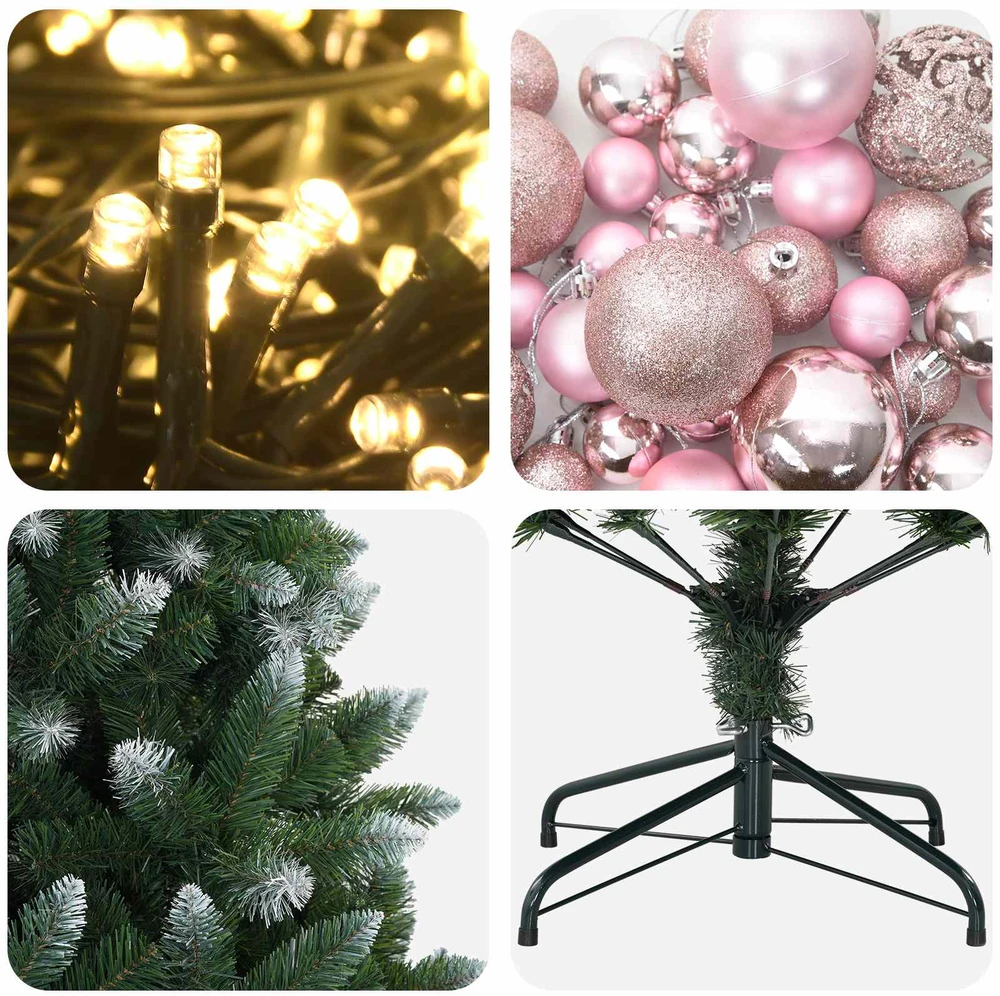 Dirbtinė Kalėdų eglutė su burbulais 240 cm 300 LED Šilta balta