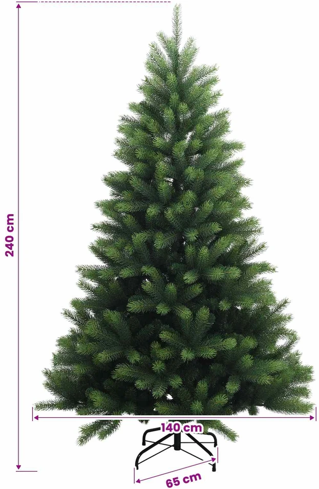 Dirbtinė Kalėdų eglutė su burbulais 240 cm 300 LED Šilta balta
