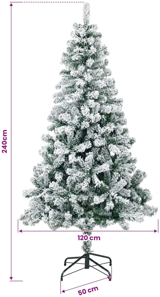 Dirbtinė Kalėdų eglutė su burbulais 240 cm 300 LED Šilta balta