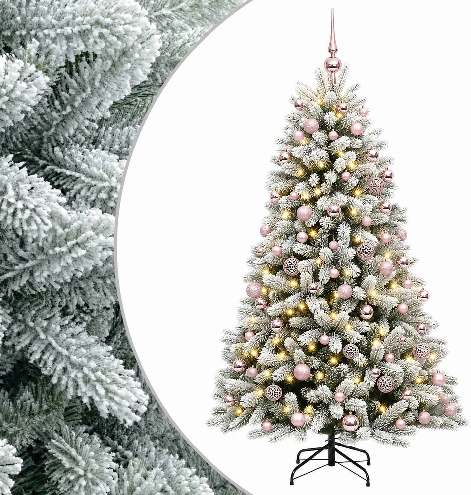 Dirbtinė Kalėdų eglutė su burbulais 240 cm 300 LED Šilta balta