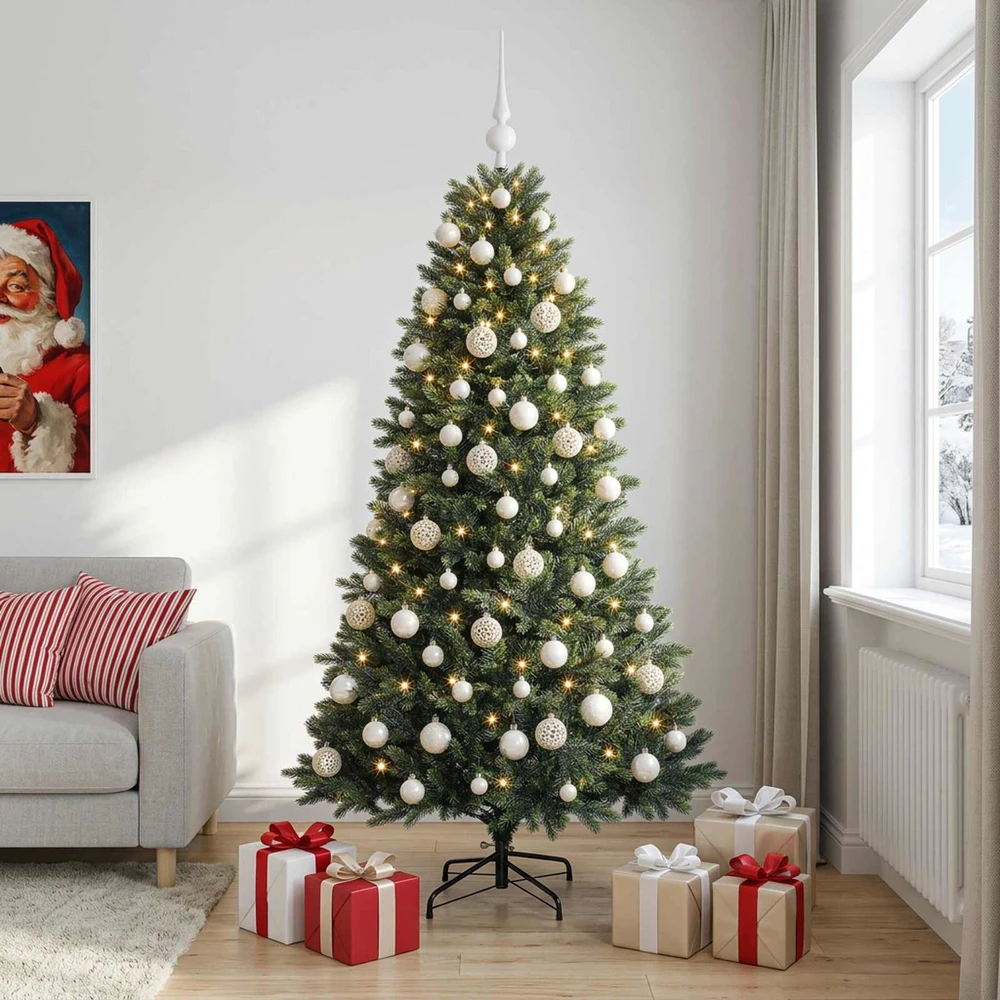 Dirbtinė Kalėdų eglutė su burbulais 240 cm 300 LED Šilta balta