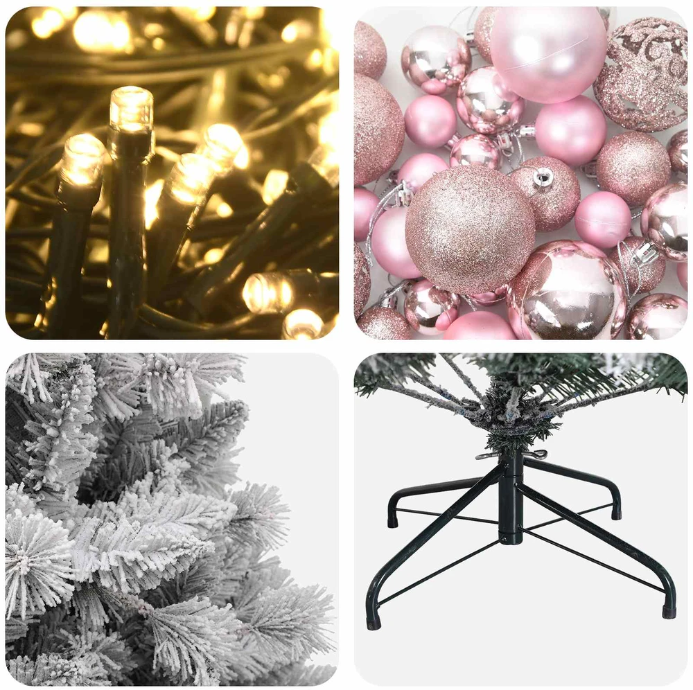 Dirbtinė Kalėdų eglutė su burbulais 240 cm 300 LED Šilta balta
