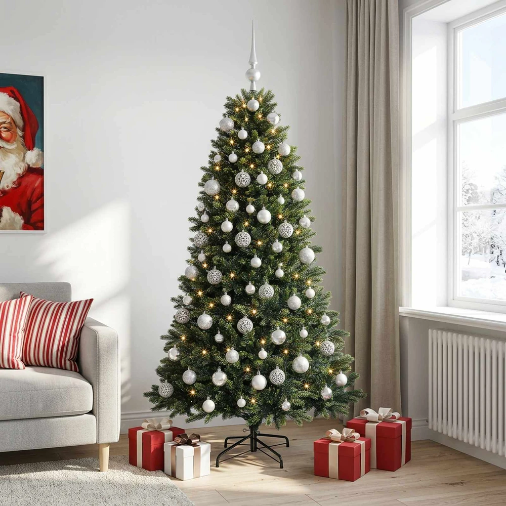 Dirbtinė Kalėdų eglutė su burbulais 240 cm 300 LED Šilta balta