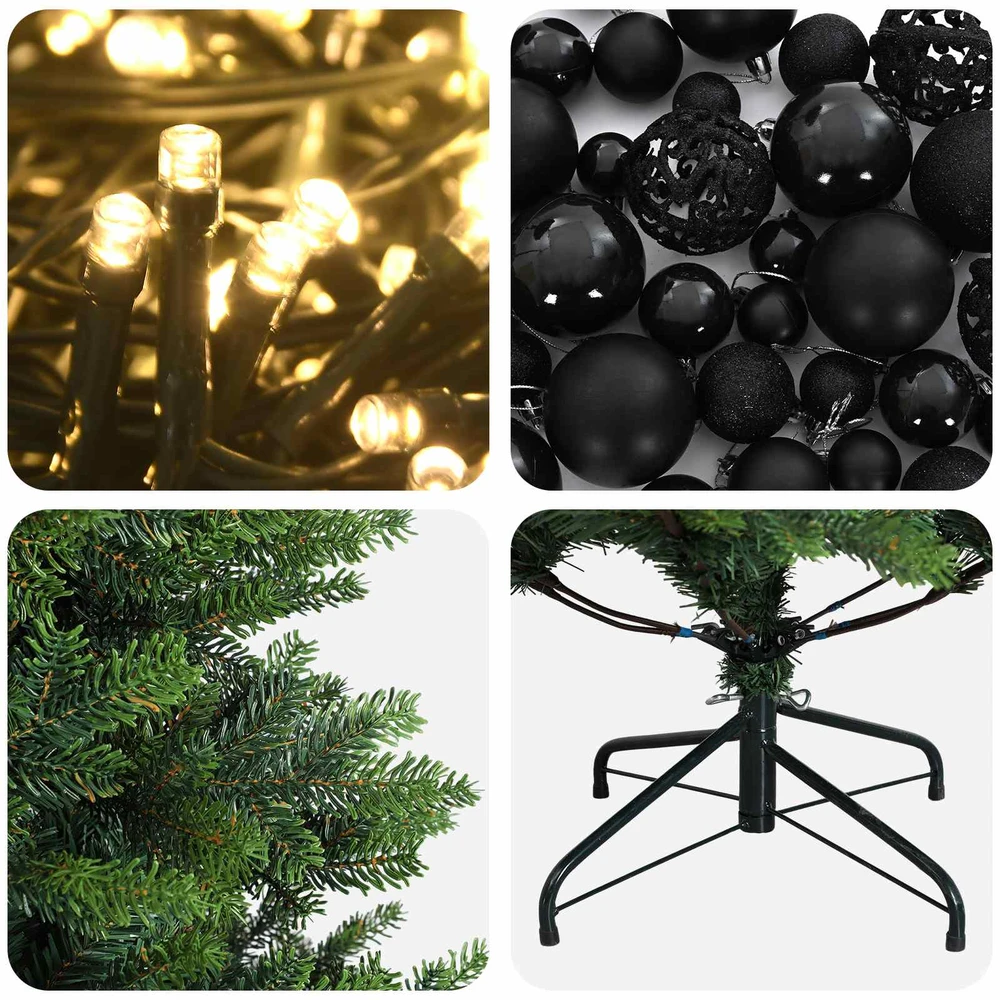 Dirbtinė Kalėdų eglutė su burbulais 240 cm 300 LED Šilta balta