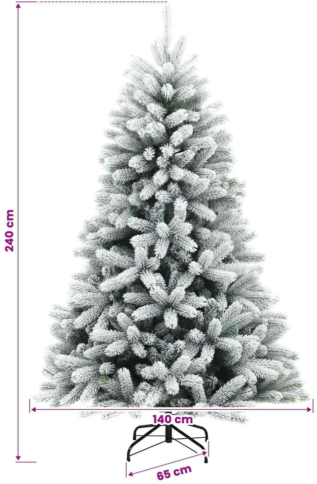 Dirbtinė Kalėdų eglutė su burbulais 240 cm 300 LED Šilta balta