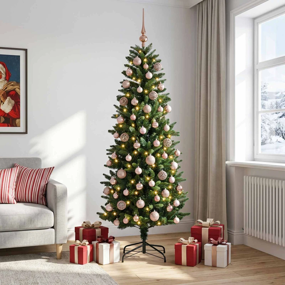 Dirbtinė Kalėdų eglutė su burbulais 240 cm 300 LED Šilta balta