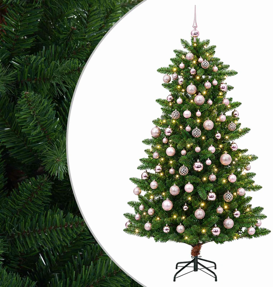 Dirbtinė Kalėdų eglutė su burbulais 240 cm 300 LED Šilta balta