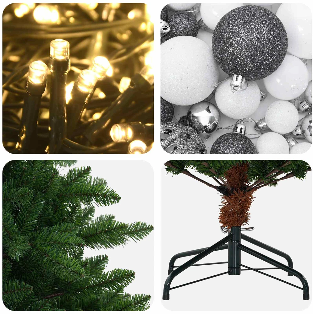 Dirbtinė Kalėdų eglutė su burbulais 240 cm 300 LED Šilta balta