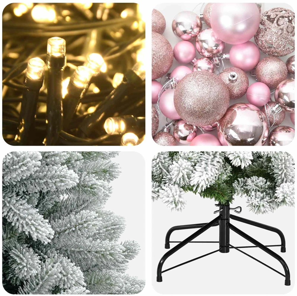 Dirbtinė Kalėdų eglutė su burbulais 240 cm 300 LED Šilta balta