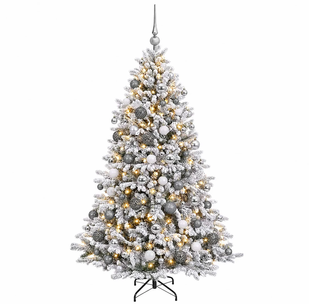 Dirbtinė Kalėdų eglutė su burbulais 240 cm 300 LED Šilta balta