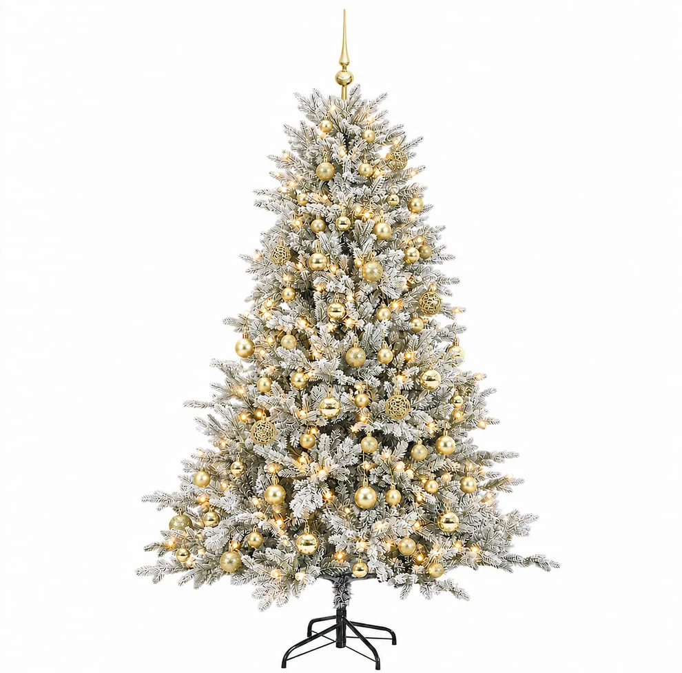 Dirbtinė Kalėdų eglutė su burbulais 240 cm 300 LED Šilta balta