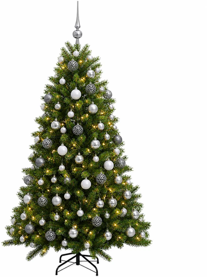 Dirbtinė Kalėdų eglutė su burbulais 240 cm 300 LED Šilta balta